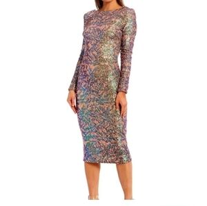 NWT Dress the Population XS sequin dress emery